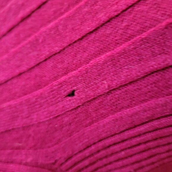 Fenn Wright Manson Sz L Women 100% Merino Wool Open Front Drape Fuschia Cardigan - Picture 3 of 5